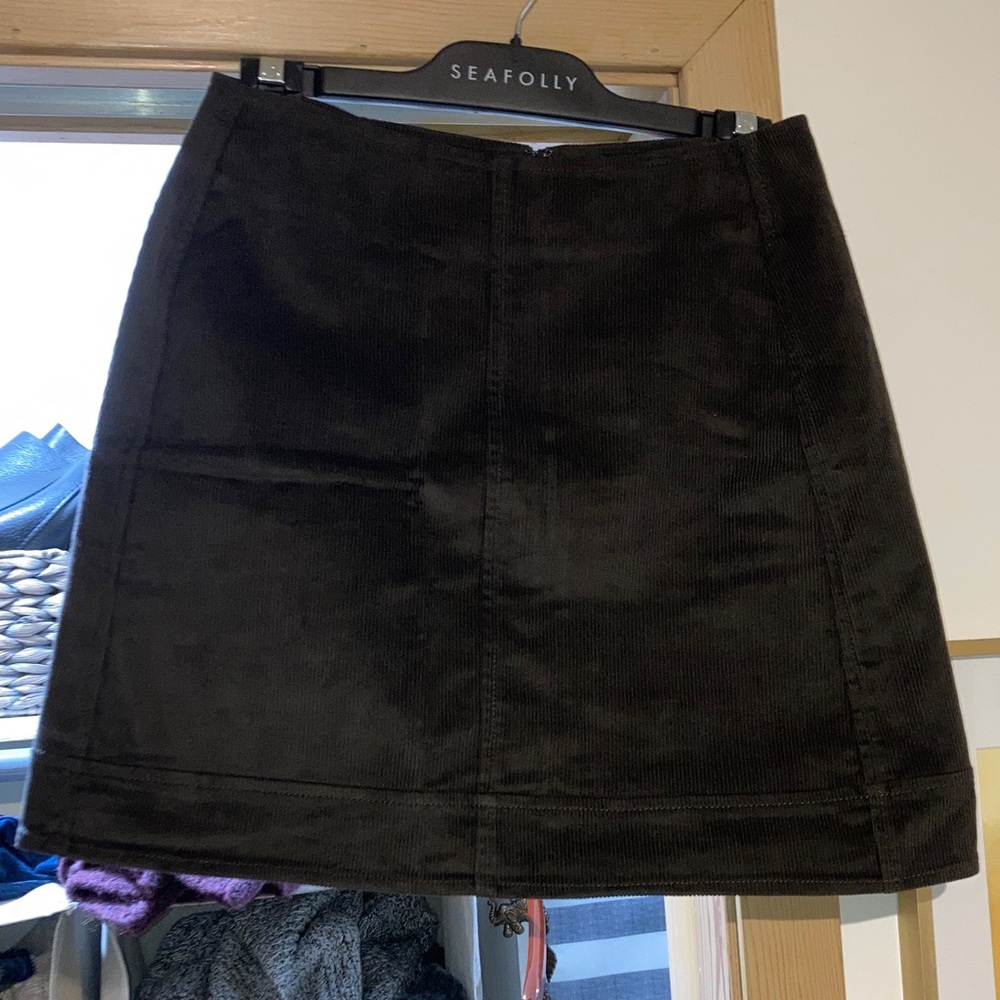 Banana Republic Factory Corduroy Dark Oak Mini Skirt